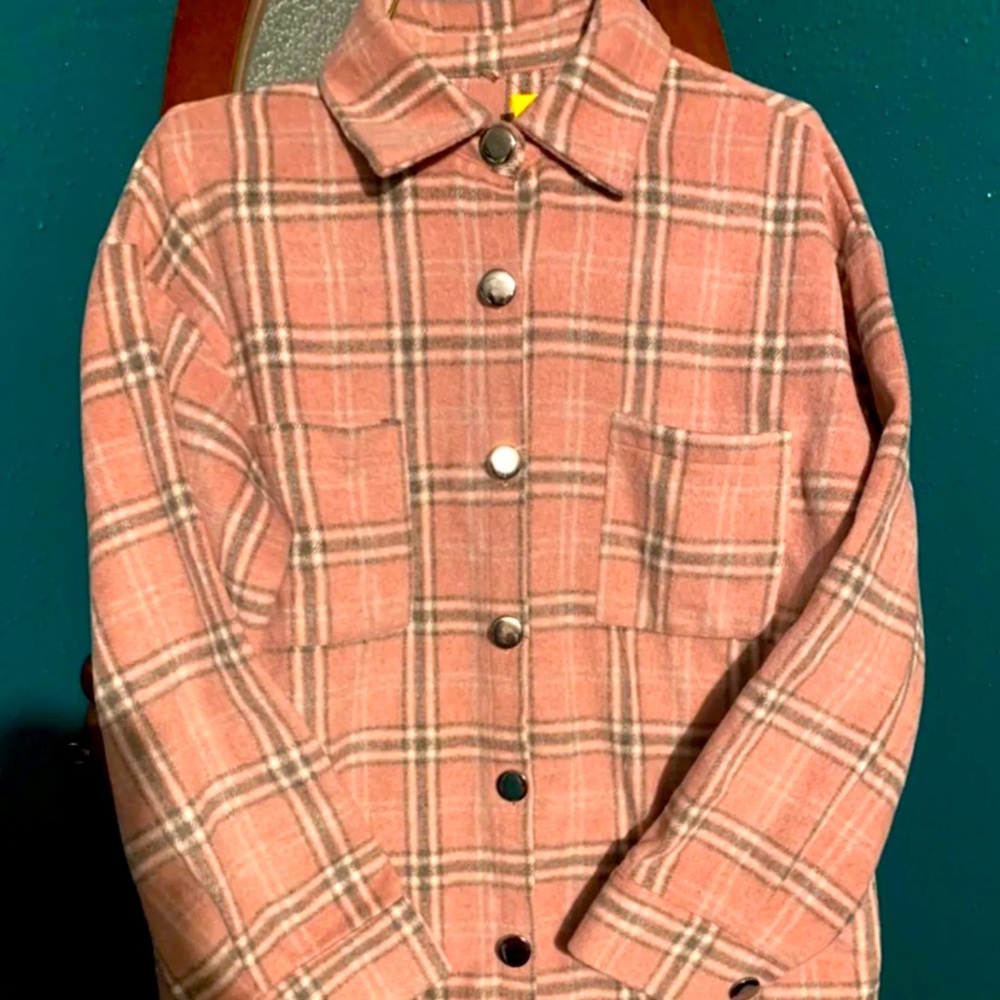 Oversized plaid jacket